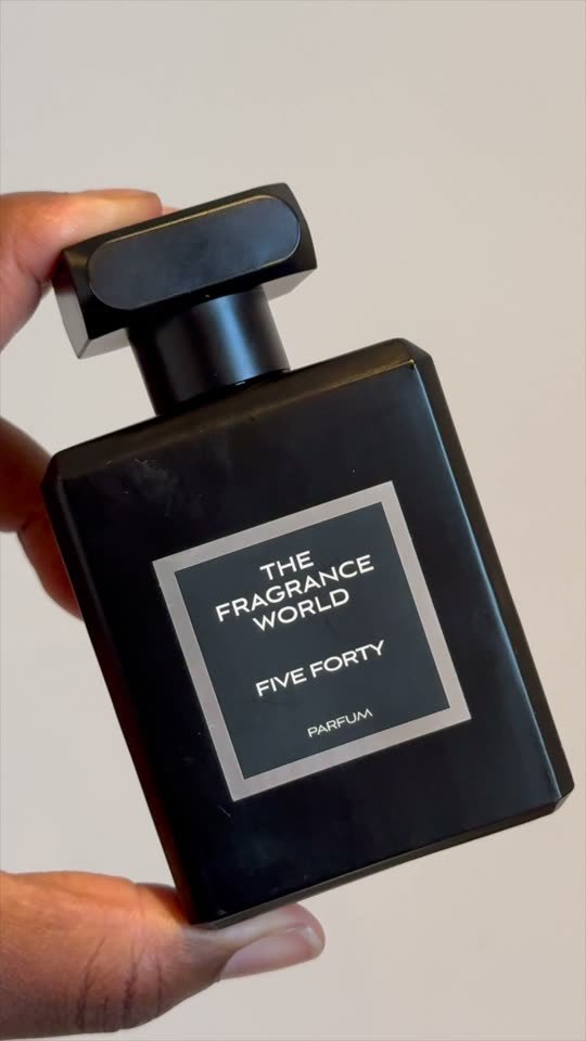The Fragrance World Five Forty parfum shown to camera