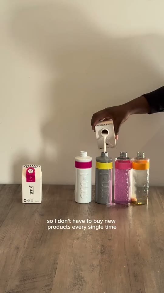 Refillable cleaning bottles